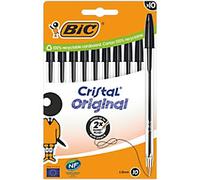 Bic Cristal Ballpoint Pen Medium Black (Pack of 10) 516353