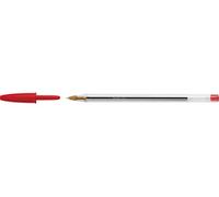 BIC Cristal Original Ballpoint Pens Medium Point (1.0 mm) â€“ Red, Pouch of 4