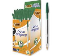 Bic Cristal Ballpoint Pen Medium Green (50 Pack)