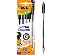 BIC Cristal Original Cristal Original Ballpoint Pen Black 0.4 mm Medium Ballpoint Pack of 5