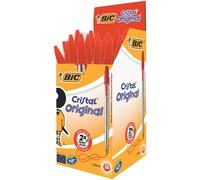 Cristal Ball Point Pens - Red - Pack of 50