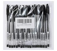 BIC Cristal ORIGINAL Medium Daily BALLPOINT PENS Biros 1.0 mm Everyday Essay Writing Home School Office Stationery Supplies Clear Barrel 4 Colours BLACK RED BLUE GREEN RGB Stick Pen (BLACK, 20 X PENS)