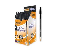 BIC Cristal Original Ballpoint Pen Medium 0.32 mm Black Pack of 50