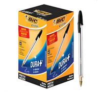 BIC Cristal Original Smudge Free Ballpoint Pens, Ideal for School, Black, Medium Point (1.0mm), Pack of 50