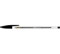 Bic Cristal Pack of 6 Ballpoint Pens Refillable Medium Tip Black