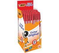 BIC Cristal Red Medium Ballpoint Pen Pack of 50