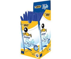 BIC Cristal Soft Blue Stick ballpoint pen Medium 50 pc(s)