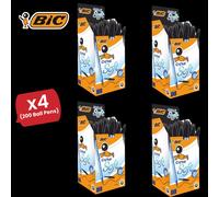 Bic CRISTAL SOFTBALL POINT BLACK - 4 Packs Bic Black