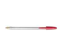 BIC Cristal Stic Ball Pen, Medium Point , 1.0 mm, Red, 12 Pens (MS11-Red)