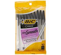 Bic Cristal Stic Medium Ball Pen, Black 10 ea (Pack of 2)