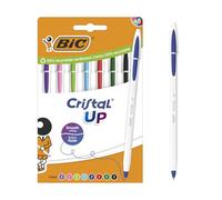 BIC Cristal Up Pens, Broad Point (1.2 mm) with Bi-Color Barrel - Classic Colors and Fun Assortments, Pack of 8
