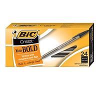 Bic Cristal Xtra Bold Ballpoint Pen, Bold Point (1.6mm) For Vivid And Dramatic Lines, Black, 24-Count