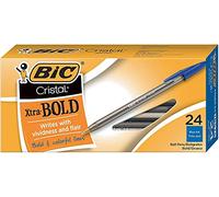 Bic Cristal Xtra Bold Ballpoint Pen, Bold Point (1.6mm) For Vivid And Dramatic Lines, Blue, 24-Count