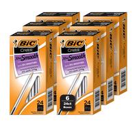BIC Cristal Xtra Smooth Black Ballpoint Pens Medium Point (1.0mm) 144-Count Bundle Extra Smooth and Reliable Ballpoint Pens