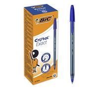 BIC Cristal Exact Ballpoint Pens Ultra Fine 0.7mm Tip Blue Ref