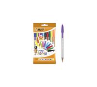 BIC Crystal Multicolour - Pen Bag Pack Of 10 Multicoloured