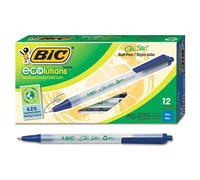 BIC CSEM11BE Ecolutions Clic Stic Retractable Ballpoint Pen Blue Ink 1mm Medium Dozen