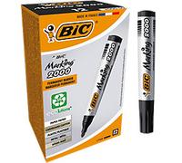 BIC ECOlutions 2000 Permanent Marker 51% Recycled Medium Bullet 1.7 mm Black Pack of 12