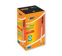 BIC Round Stic ECOlutions Ballpoint Pens - Box of 60 - Black - Medium Writing Point (1.0 mm) Large Office Size