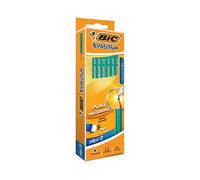 BIC Ecolutions Evolution 655 HB Pencil with Eraser (Pack of 12), Green With eras