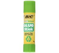 BIC Glue Stick Ecolutions 8 g – Washable, Solvent-Free – Pack of 5, Assorted Colours
