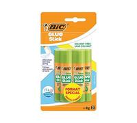 BIC Glue Stick Ecolutions 8 g – Washable, Solvent-Free – Pack of 5, Assorted Colours