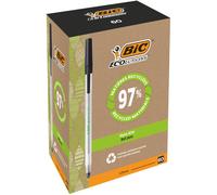 BIC Round Stic ECOlutions Ballpoint Pens - Box of 60 - Black - Medium Writing Point (1.0 mm) Large Office Size