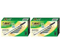 Bic Ecolutions Round Stic Ballpoint Pen, Medium Point (1.0mm), Black, 50-Count