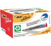 Bic Velleda 1701 Drywipe Marker Bullet Tip Red (Pack of 12) 1199170103