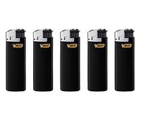 Bic Electronic Lighters Black/Silver J38 Pack of 10