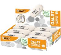 BIC Eraser LOSC made from synthetic rubber,White, 58 x 28 x 13 MM, Pack of 12,