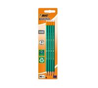 Bic Evolution Original HB Graphite Pencils Rubber Tipped - 4 Count (Pack of 1) Bic Multicolor