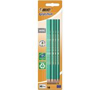 BIC Evolution Original Pencils - Pack of 10 - All-Purpose, Extra- Resistant Erasable Pencils for Easy Drawing and Writing, black
