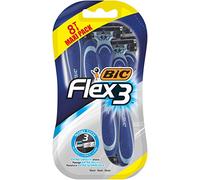 Bic Flex 3 Comfort Men's Razors, Pack of 8 - with Three Movable-Blade Razors and Lubricating Strips for an Extra Smooth Shave