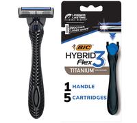 Bic Flex 3 Hybrid Razor For Men - 5 Cartridges & 1 Handle Per Package - One (1) Package