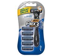 Bic Flex 3 Hybrid Razor For Men - 5 Cartridges & 1 Handle Per Package - One (1) Package