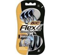 Bic Flex 4 Comfort 4-blade Moveable Blades Shaver Mens Razors 3-count (1 Pack)