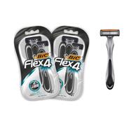 BIC Flex 4 Disposable Men's 4-Blade Razors with Moveable Blades for a Close Shav