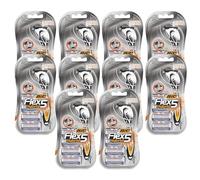 BIC Flex 5 Hybrid Men's Razor -5 Blade Sensitive Skin Disposable Razor, 1 Handle & 4 Refills Travel Razors, Aloe Vera Lubricating Strip, Swivel Head & Ergonomic Grip Handle Razors for Men | Pack of 10