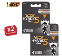 Hybrid 5 Flex Mens Razor Refills with 5 Moveable NanoTech Titanium Blades Box of 4 Cartridges