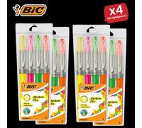 Bic Flex Assorted Fluorescent Highlighters - 4 Packs Bic Multicolor