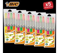 Bic Flex Assorted Fluorescent Highlighters - 5 Packs Bic Multicolor