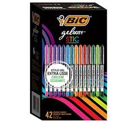 BIC Gel-ocity Gel Stic Assorted Colors Gel Pen Set, Medium Point (0.7mm), 42-Count Pack, Colorful Gel Pens for Journaling and Lists
