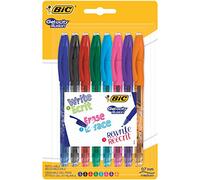 BIC Gel-ocity Illusion Erasable Pens Medium Tip (0.7 mm) Assorted Colours Metal Gift Box of 8
