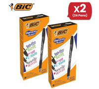 Bic Gel-ocity Illusion Medium Erasable Ink Rollerball Pen 0.7mm Tip Width 0.3mm Line Width Black 2 Packs Bic Black