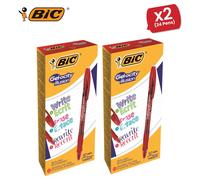 Bic Gel-ocity Illusion Medium Erasable Ink Rollerball Pen 0.7mm Tip Width 0.3mm Line Width Red 2 Packs Bic Red