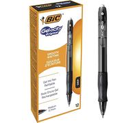 BIC Gel-ocity Original, Gel Ink Pens, With a Soft Grip, Seamless Smooth Writing, in Black, Medium: 0.7mm, Pack of 12