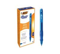 Bic Gel-ocity Grip Retractable Gel Rollerball Pen 0.7mm Tip 0.3mm Line Blue (Pack 12)