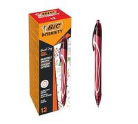BIC Gel-ocity Quick Dry Red Clip-on retractable ballpoint pen Medium 12 pc(s)