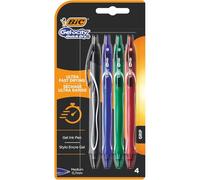 Bic Gel-ocity Quick Dry Gel Ink Pens - Assorted Colours, Pack of 4